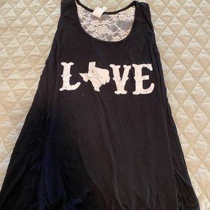 Flowy Lace back tank top